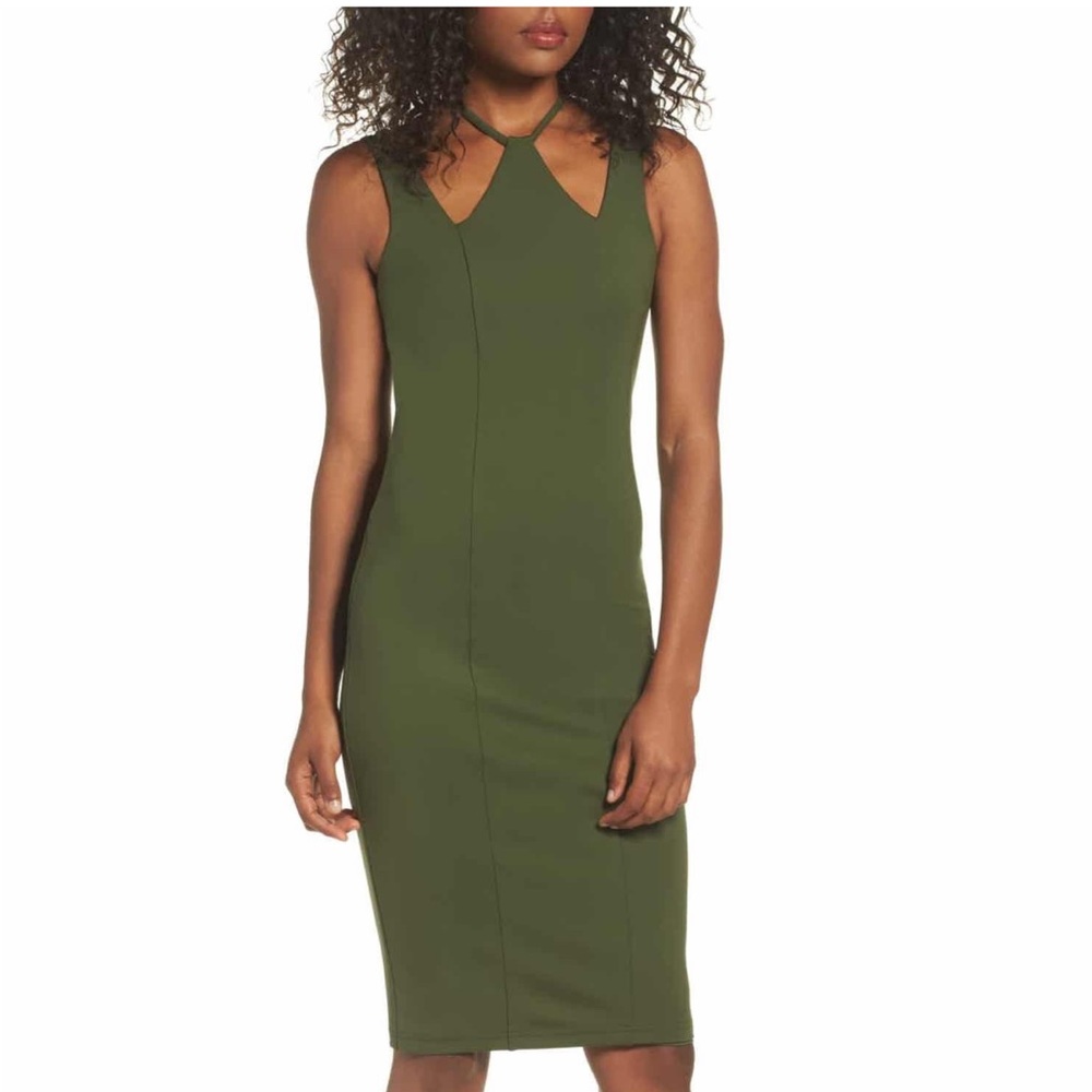 Ali & Jay Los Angeles Olive Green Bodycon dress